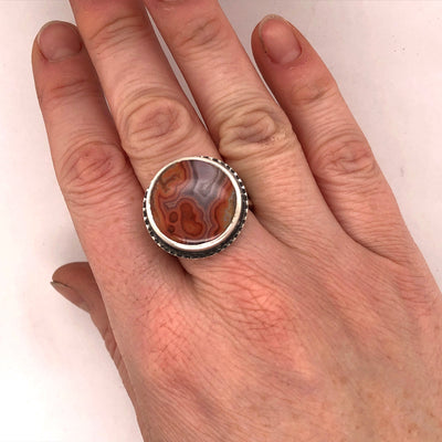 Teepee Canyon Agate Statement Ring