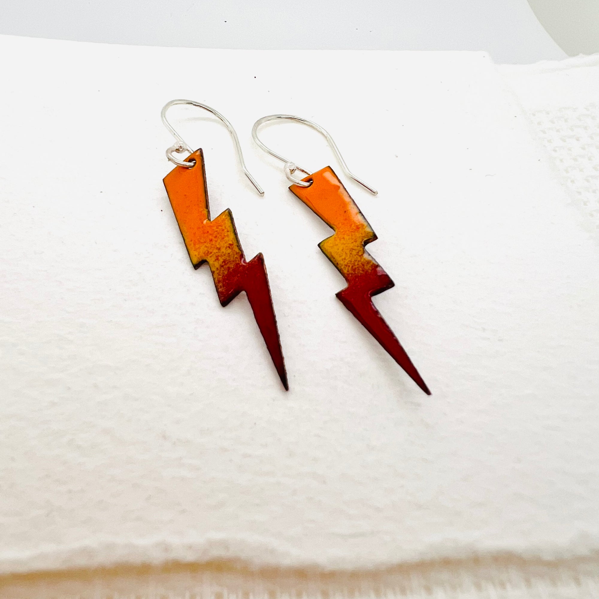 Lightning Enamel Earrings