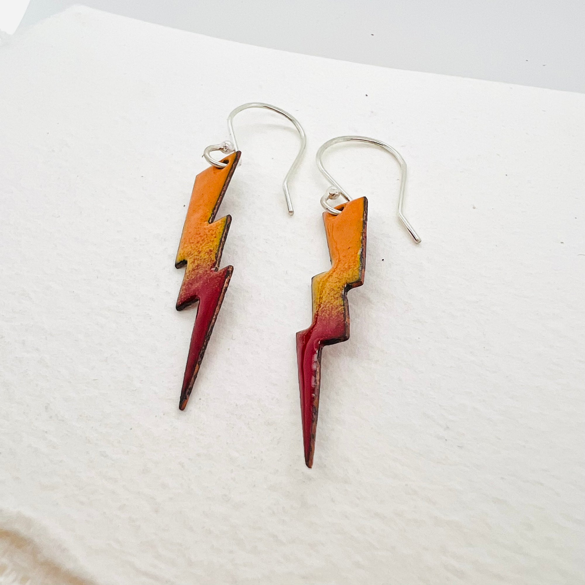 Lightning Enamel Earrings