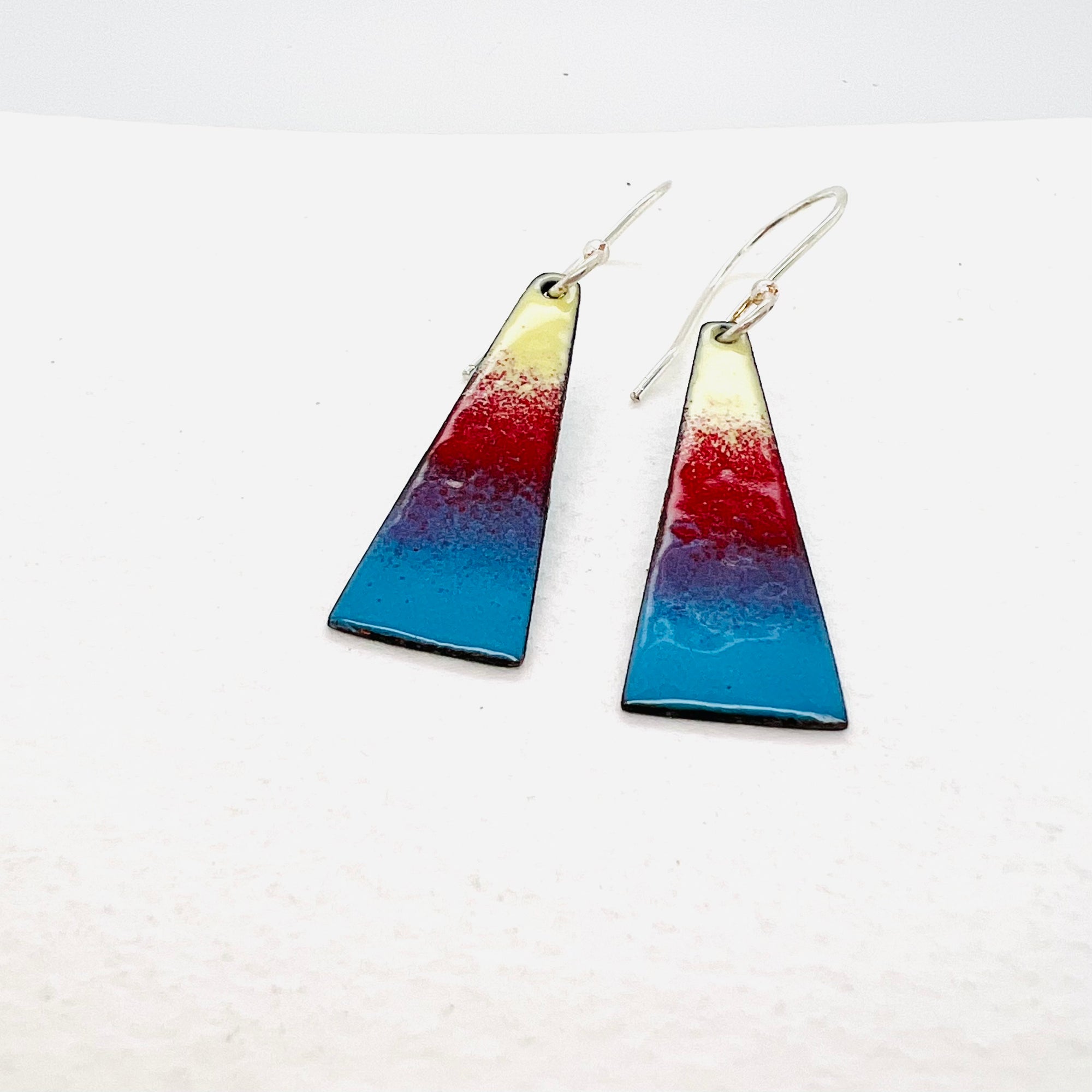 Colour Block Enamel Earrings
