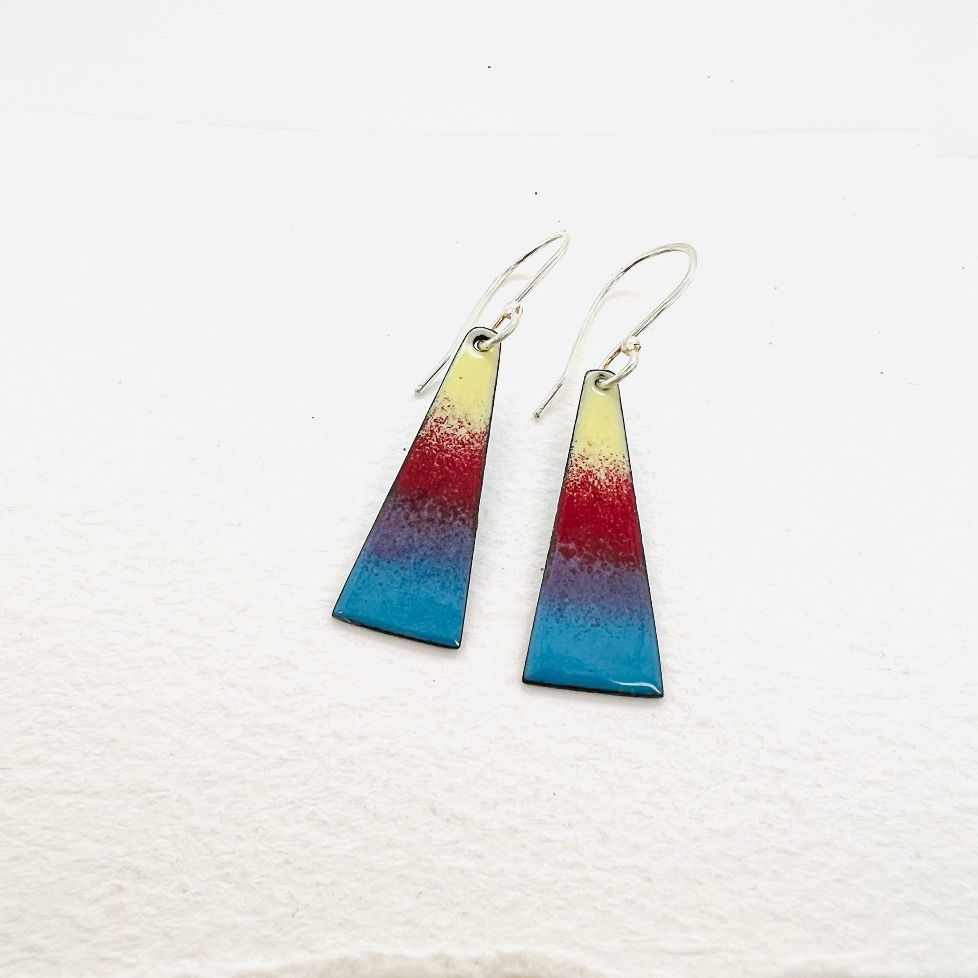 Colour Block Enamel Earrings