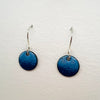 Blue Enamelled Copper Earrings