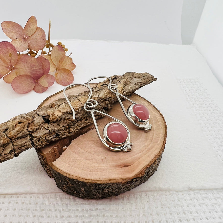 Guava Quartz Drop Earrings