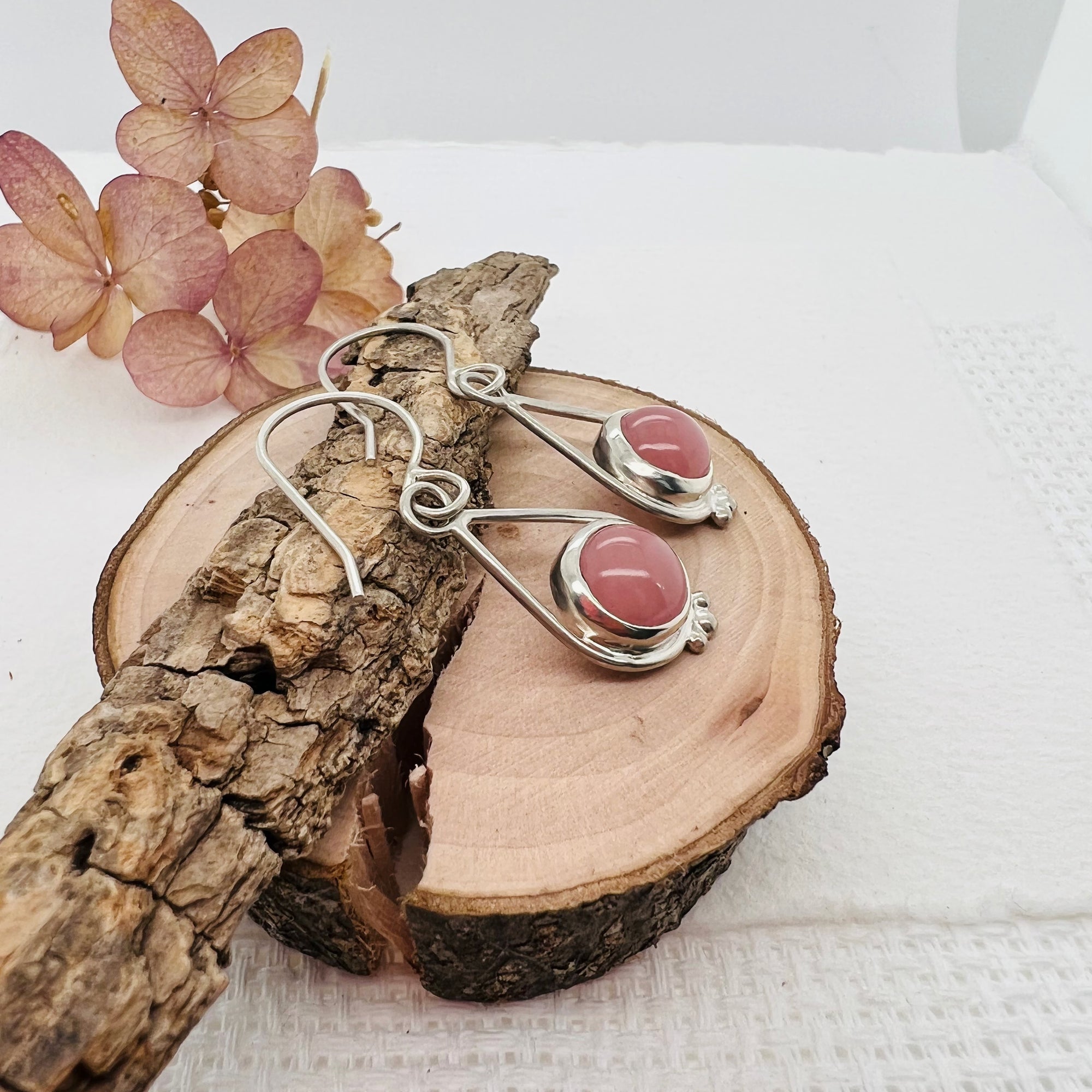Guava Quartz Drop Earrings