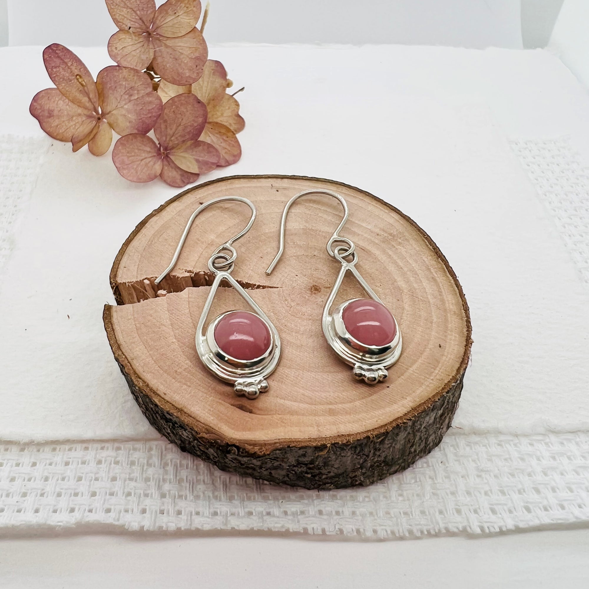 Guava Quartz Drop Earrings