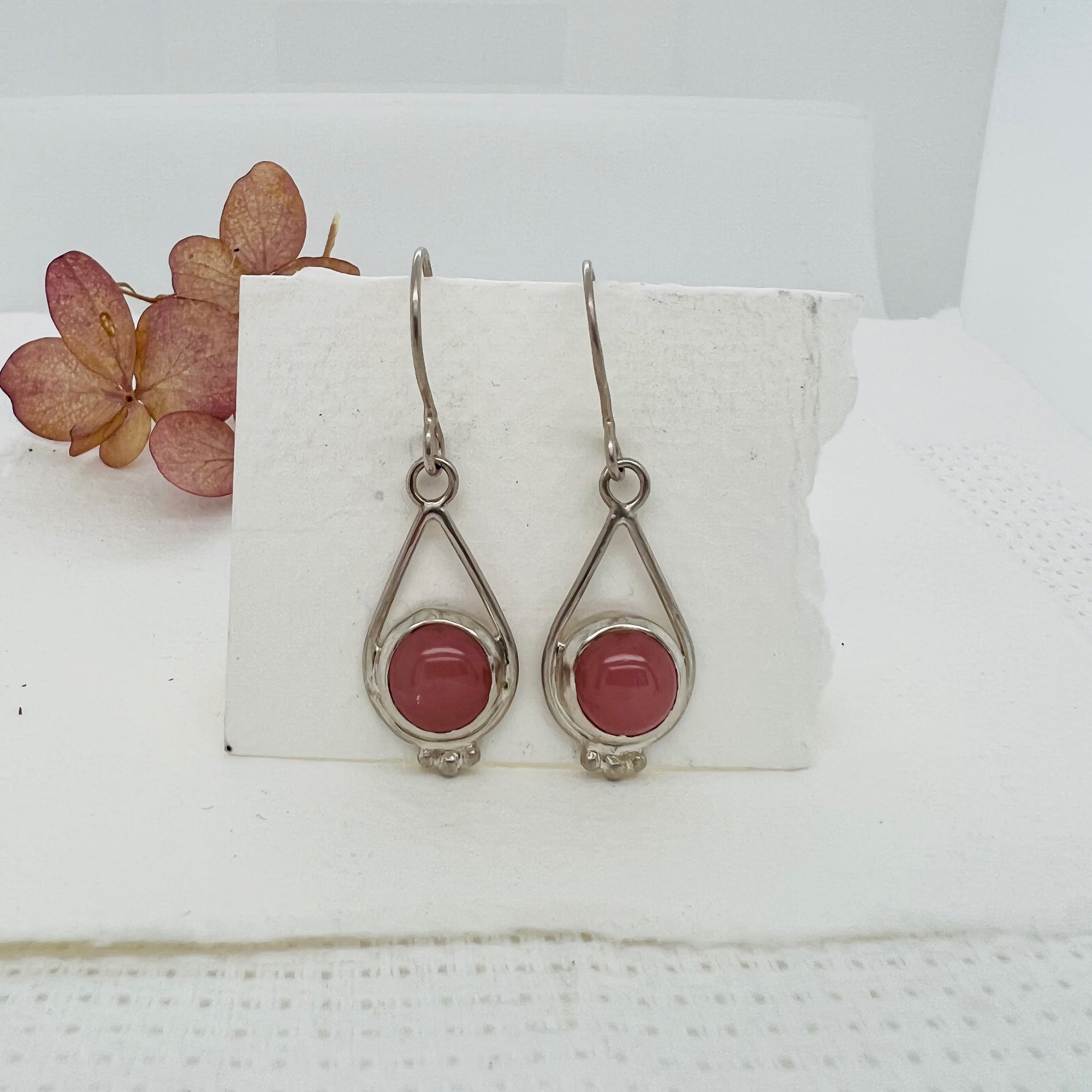 Guava Quartz Drop Earrings