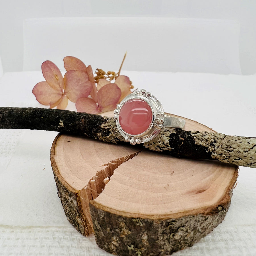 Guava Quartz Thin Ring
