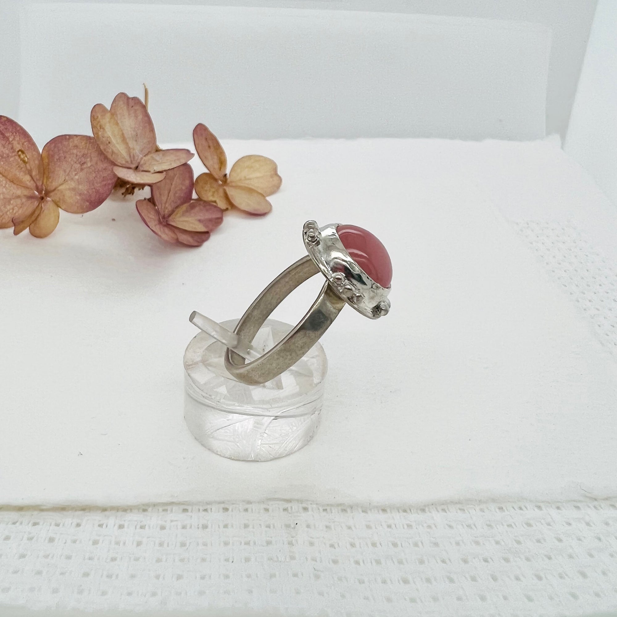 Guava Quartz Thin Ring