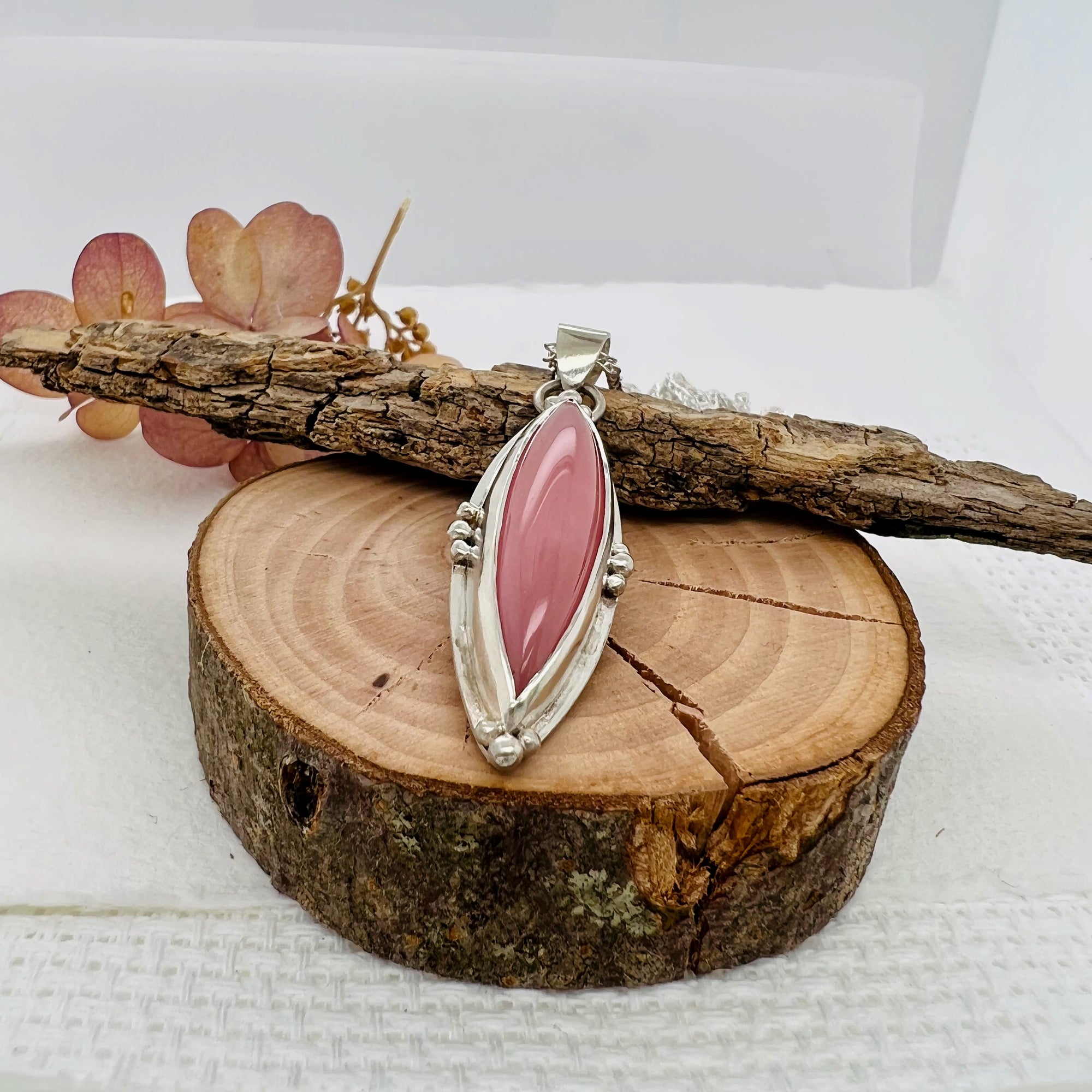 Guava Quartz Long Pendant