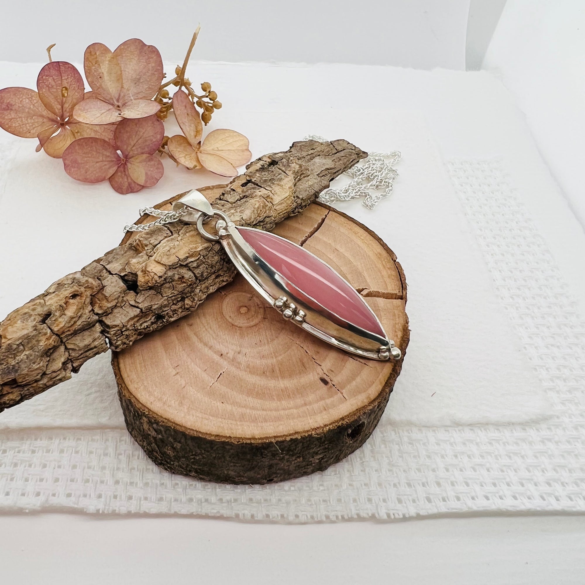 Guava Quartz Long Pendant