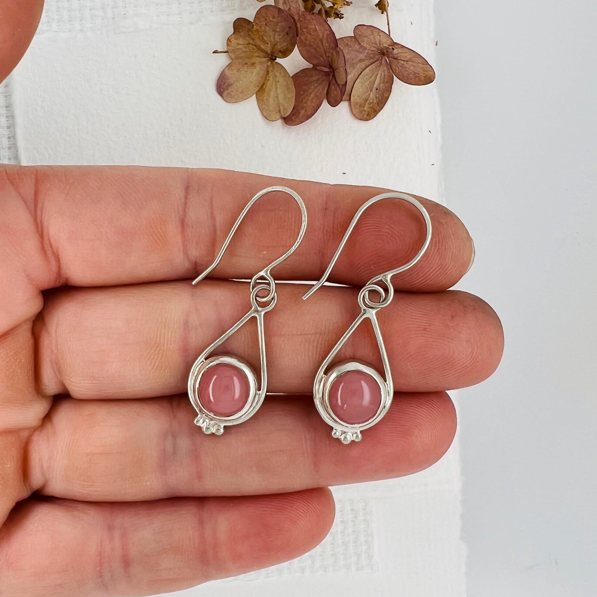 Guava Quartz Drop Earrings