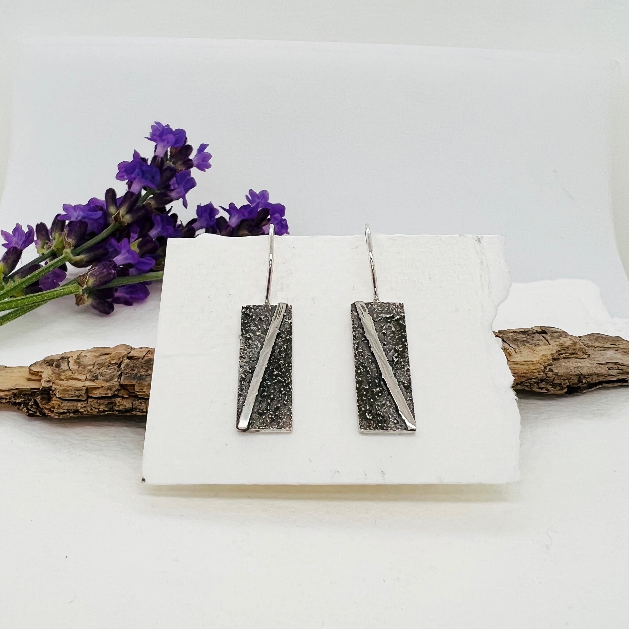 Stardust Rectangle Drop Earrings