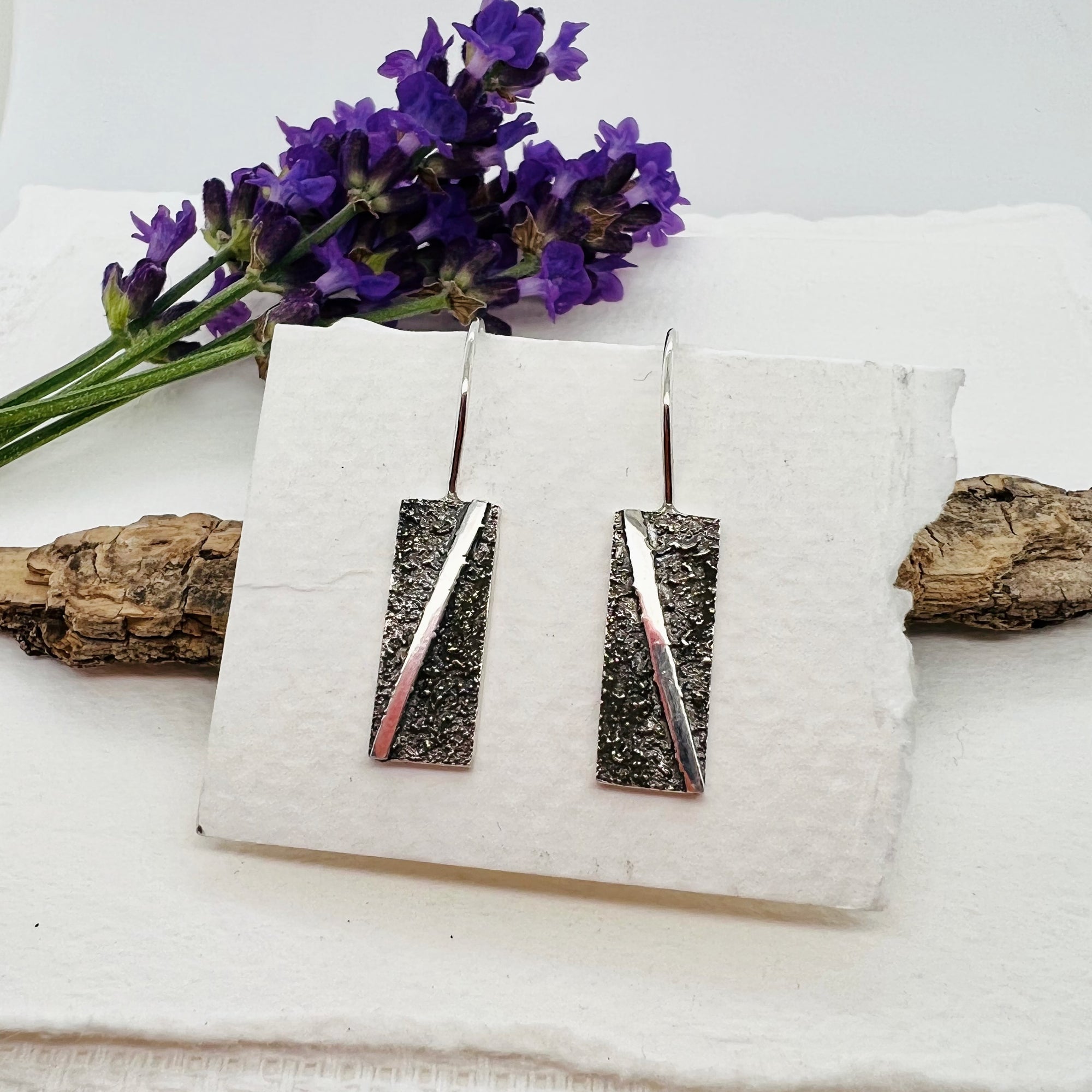 Stardust Rectangle Drop Earrings