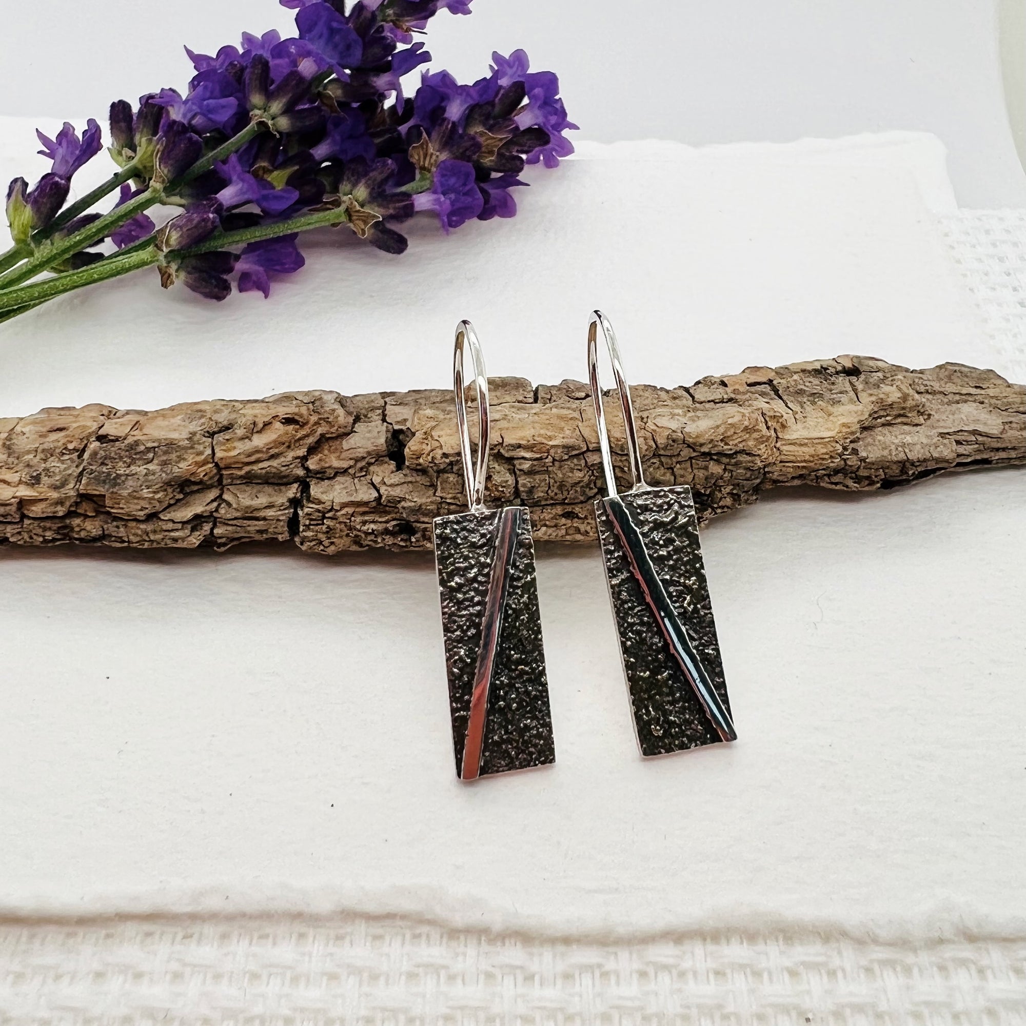 Stardust Rectangle Drop Earrings