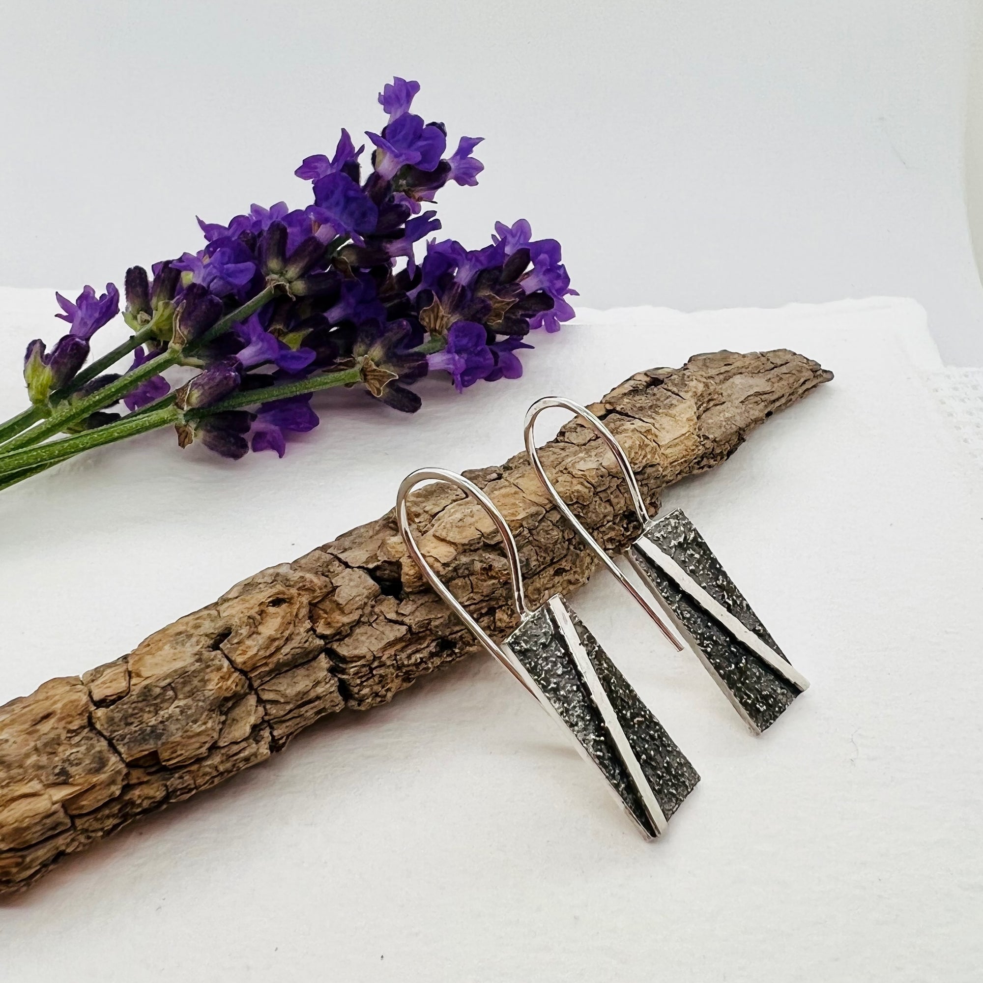 Stardust Rectangle Drop Earrings