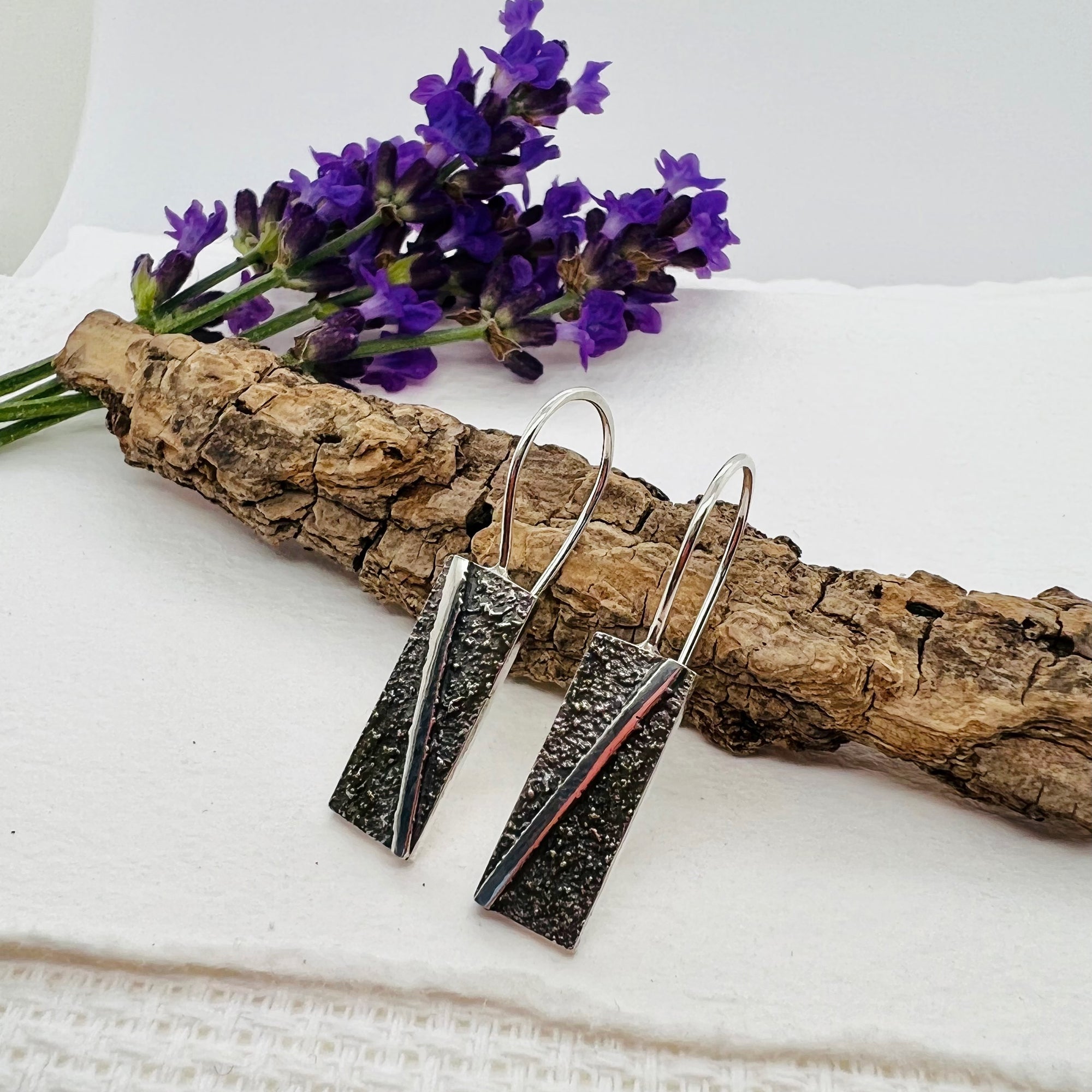 Stardust Rectangle Drop Earrings