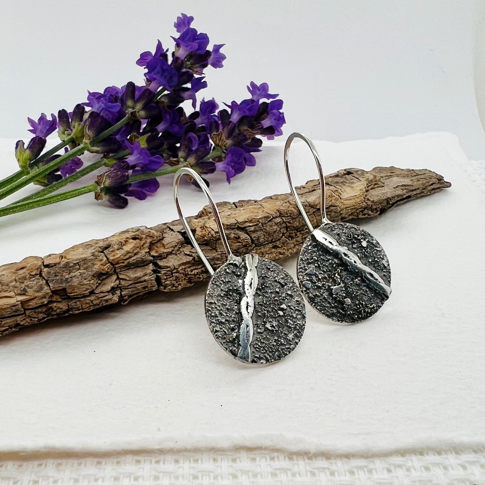 Stardust Circle Drop Earrings