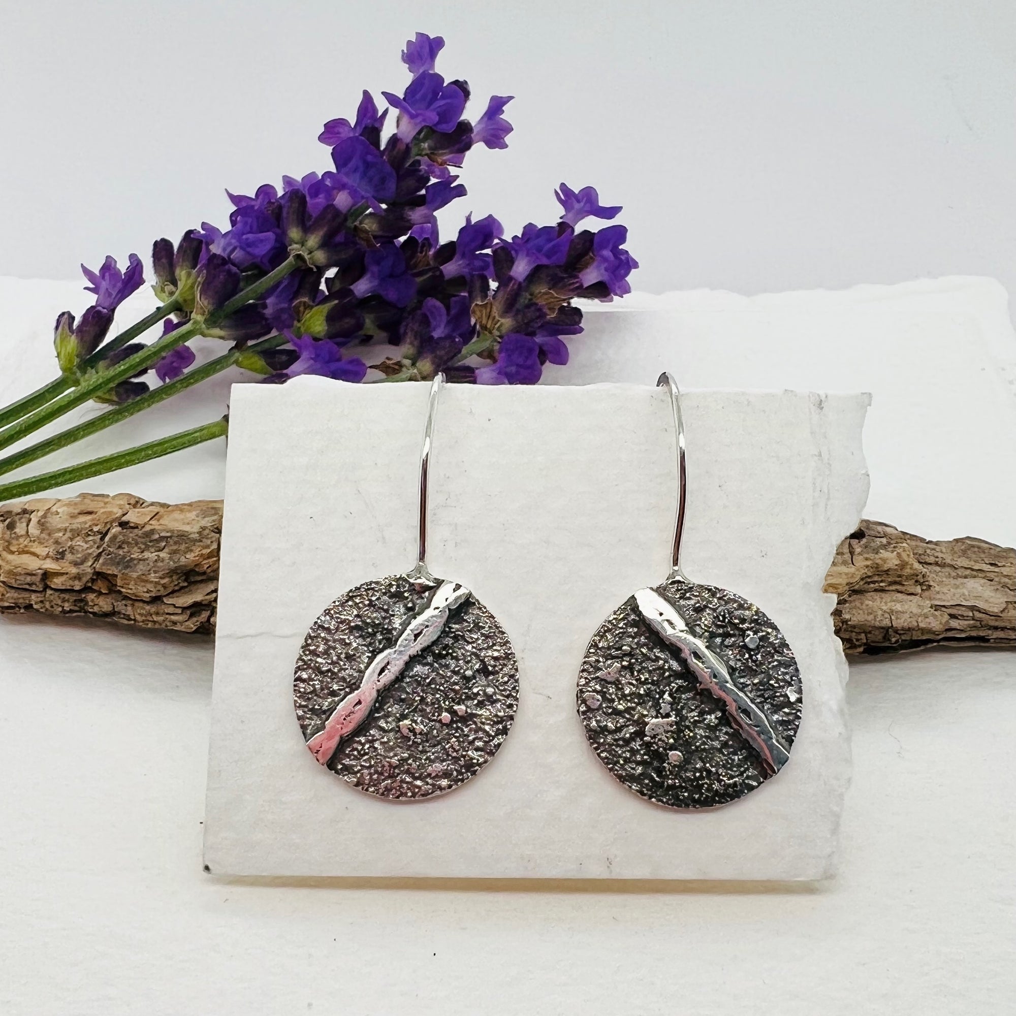 Stardust Circle Drop Earrings