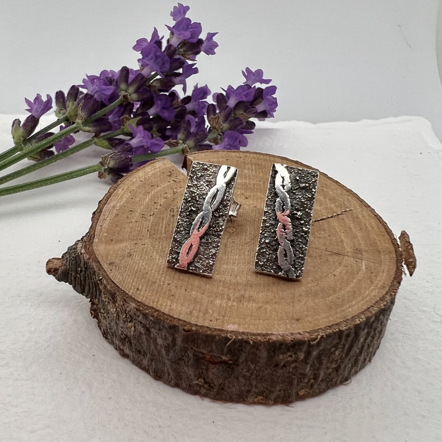 Stardust Rectangle Stud Earrings