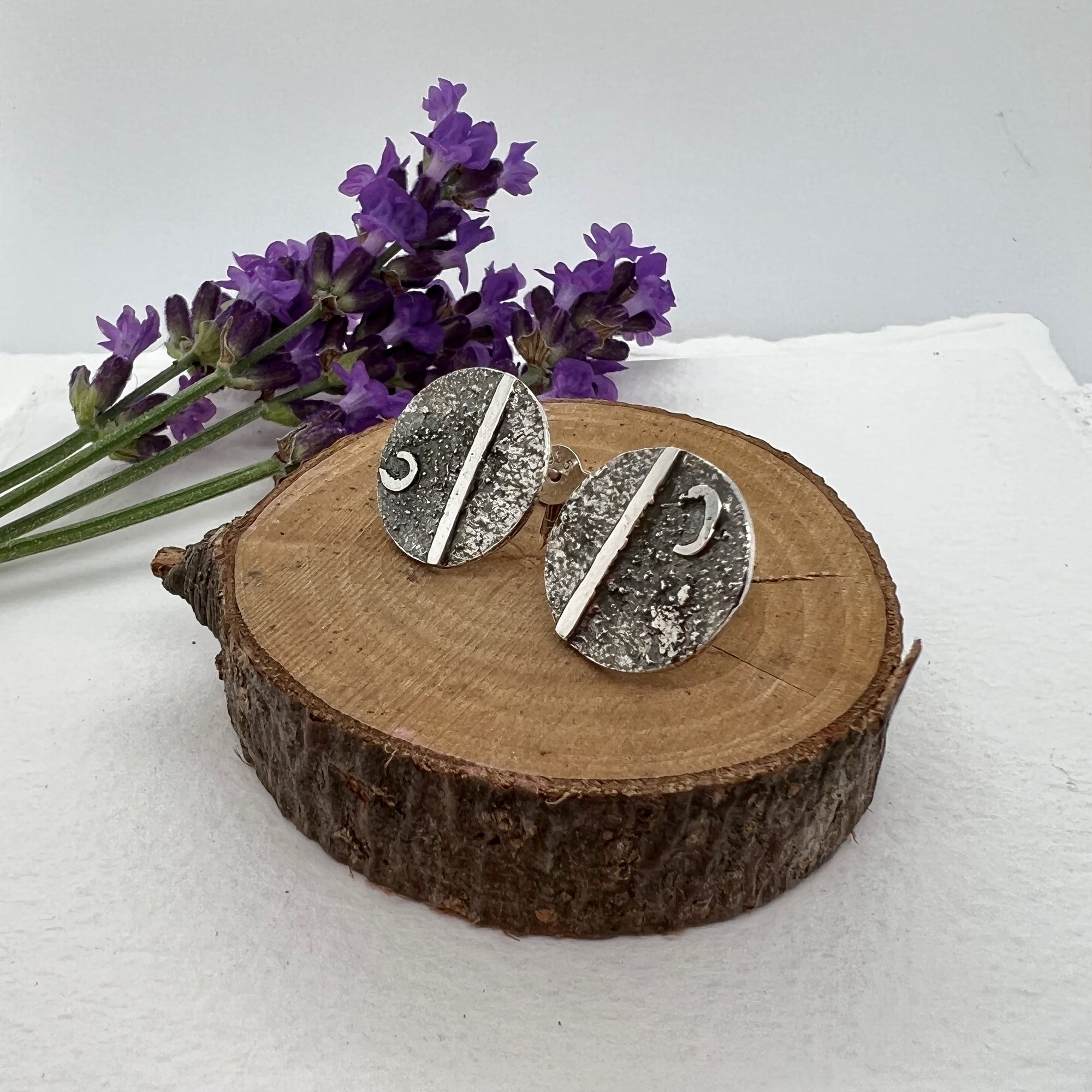 Stardust Circle Stud Earrings