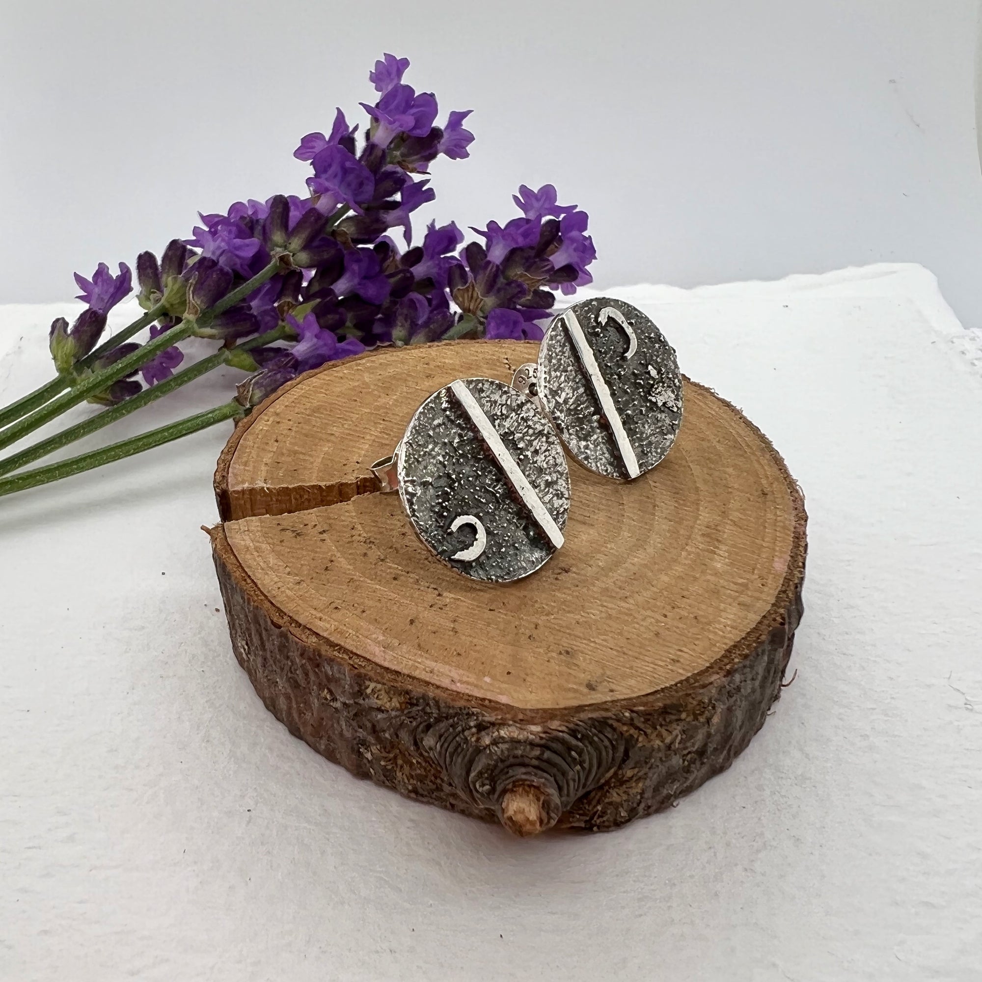 Stardust Circle Stud Earrings