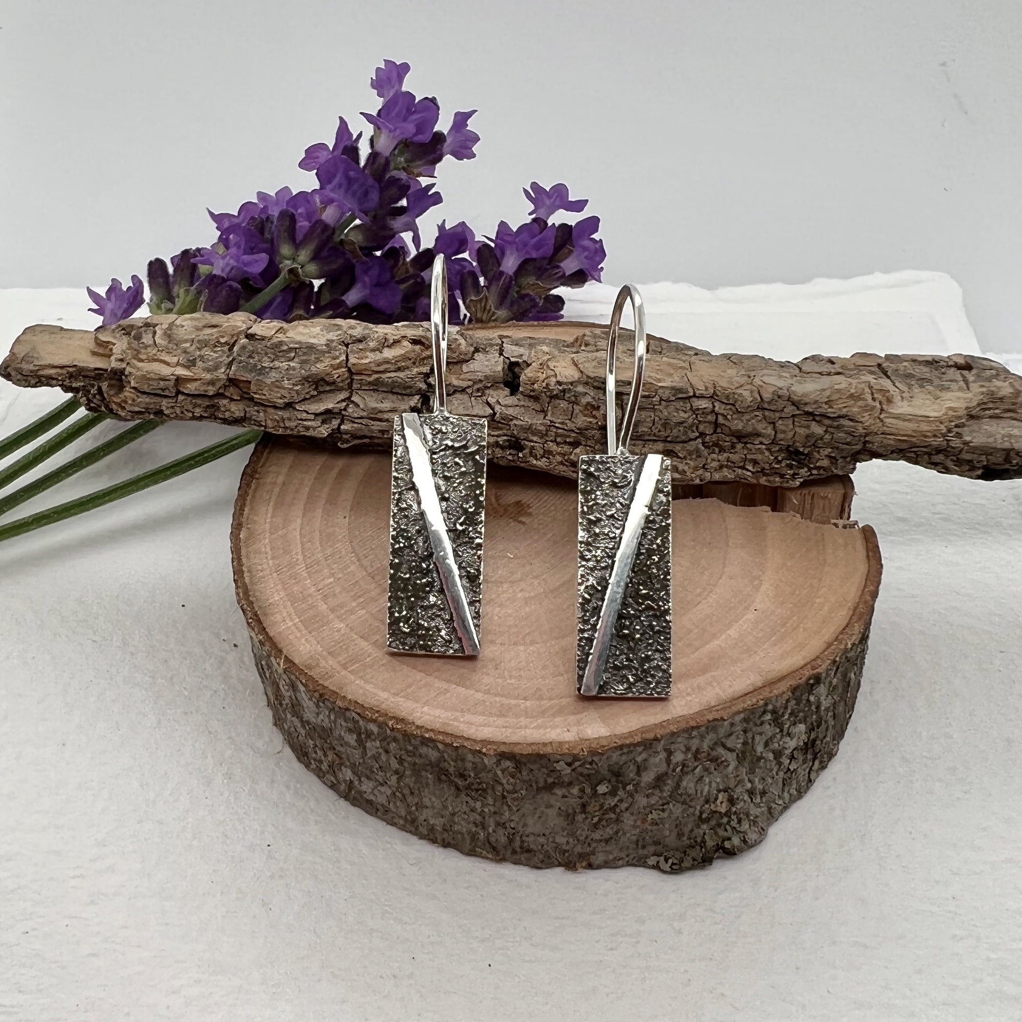 Stardust Rectangle Drop Earrings