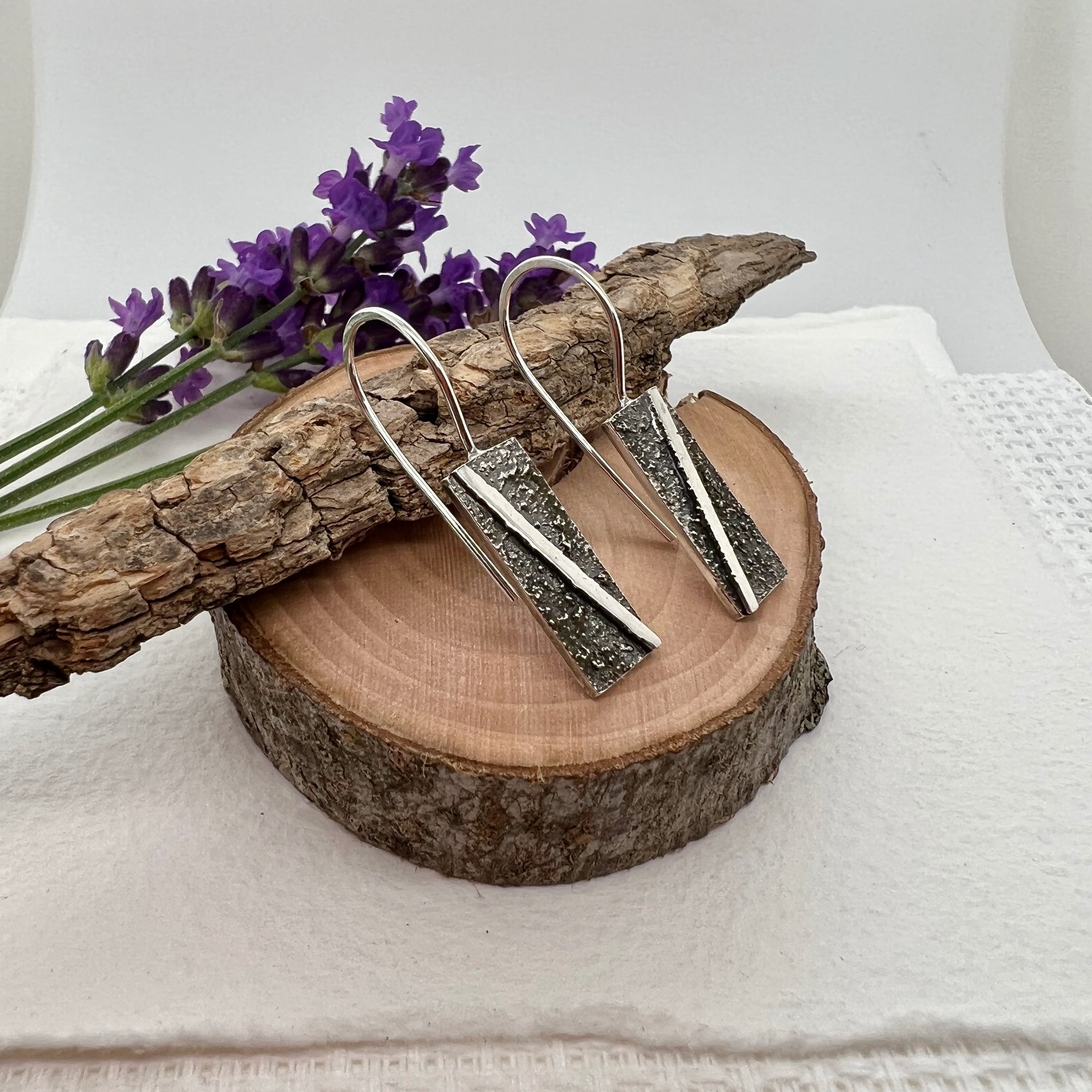 Stardust Rectangle Drop Earrings