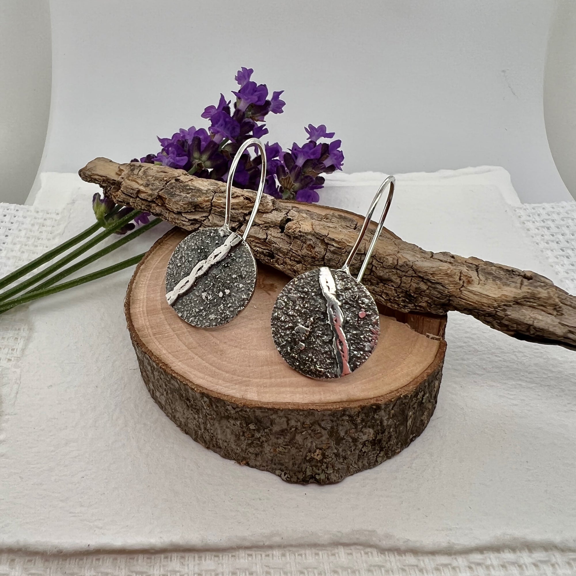 Stardust Circle Drop Earrings