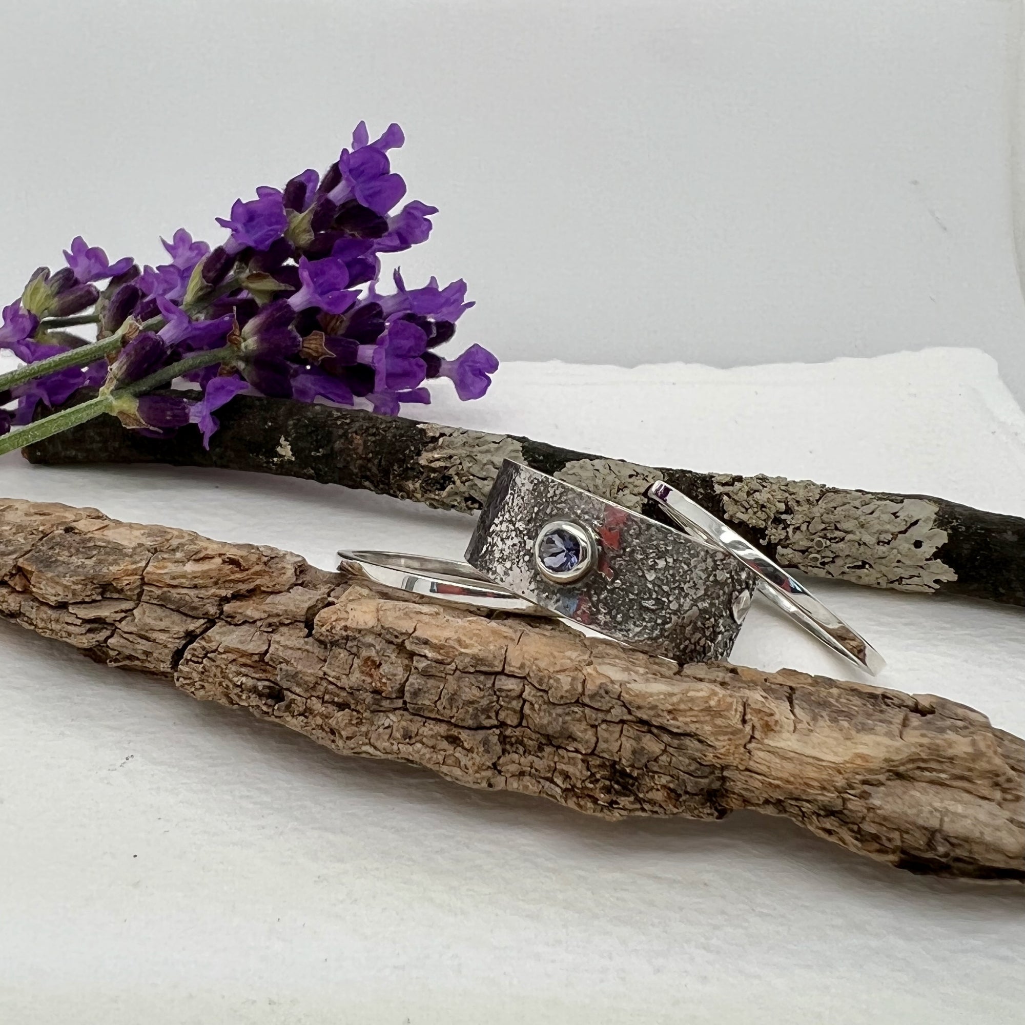 Stardust Stacking Ring 2 with Iolite