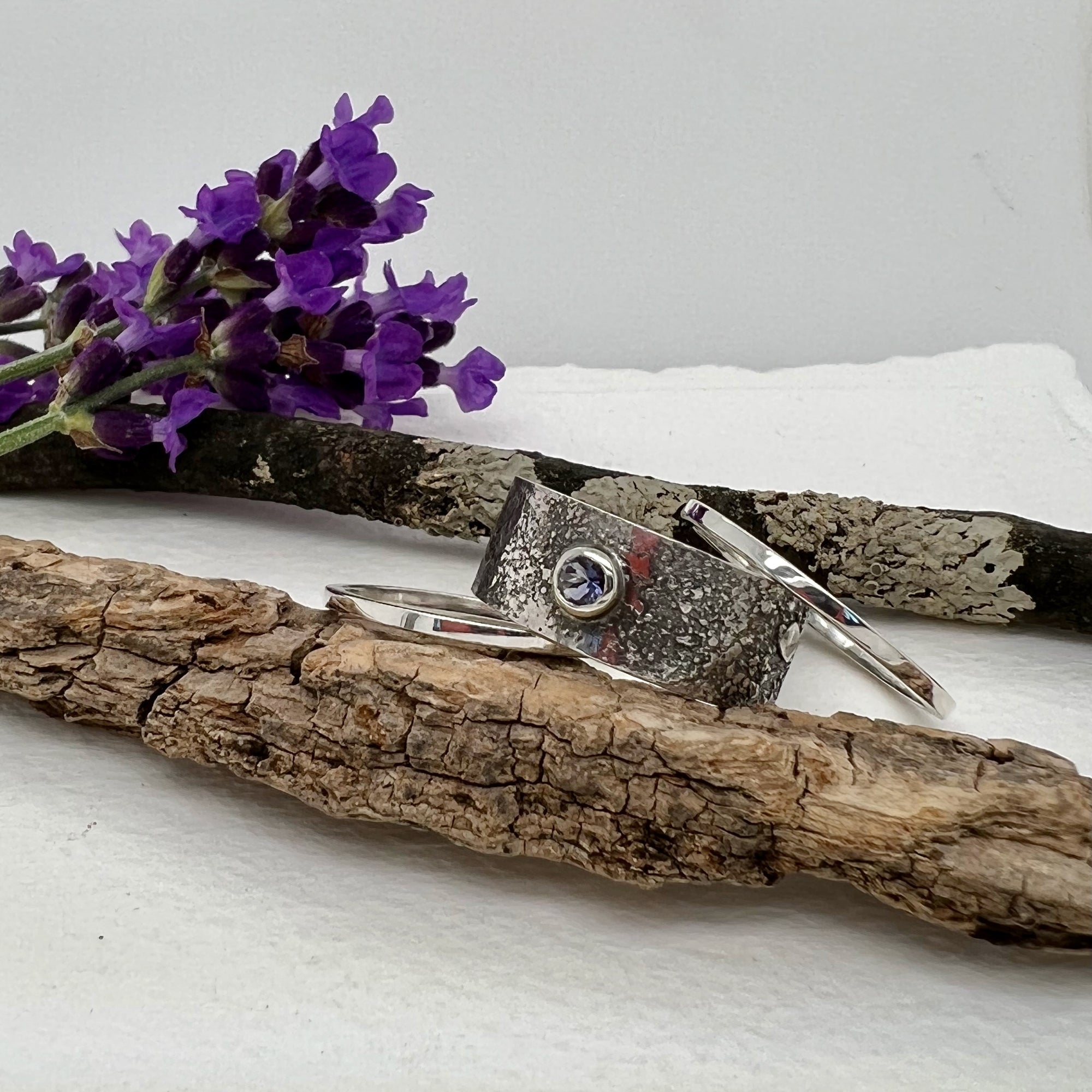 Stardust Stacking Ring 2 with Iolite