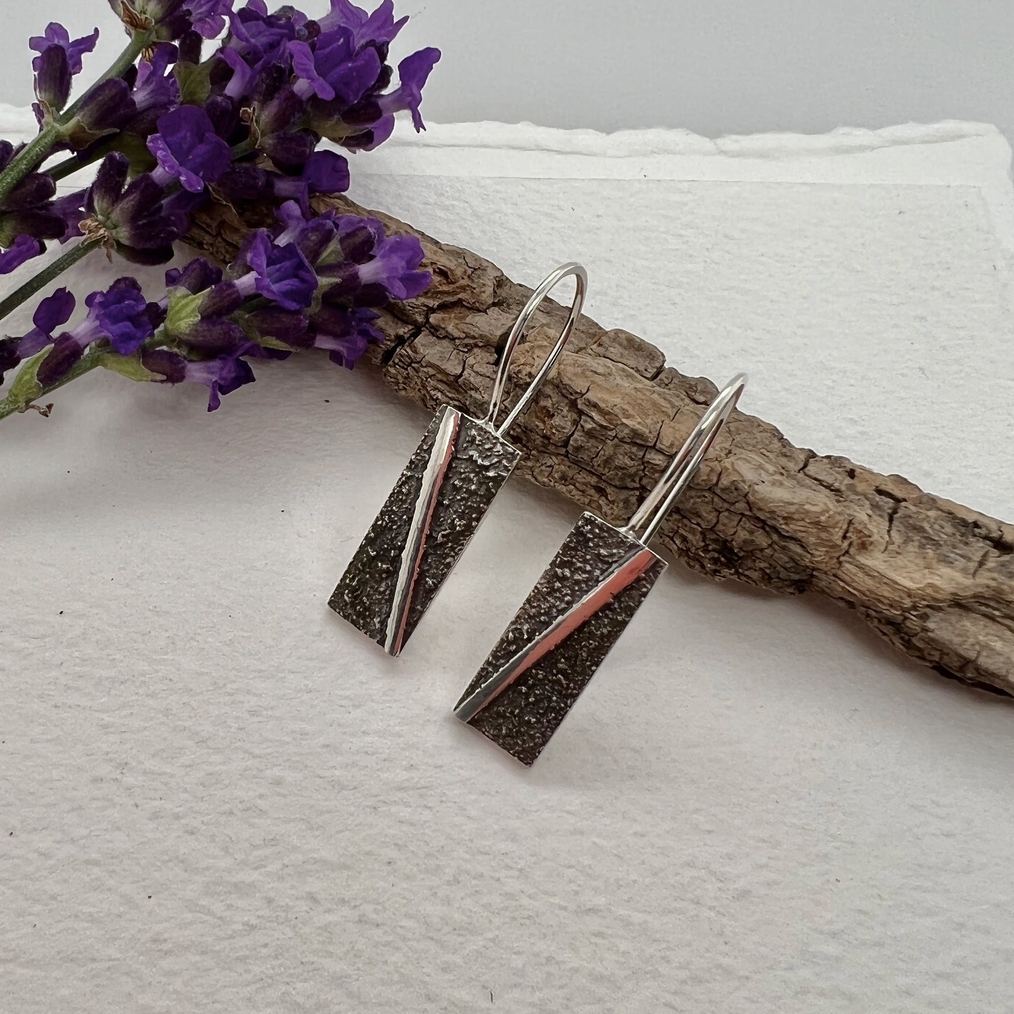 Stardust Rectangle Drop Earrings