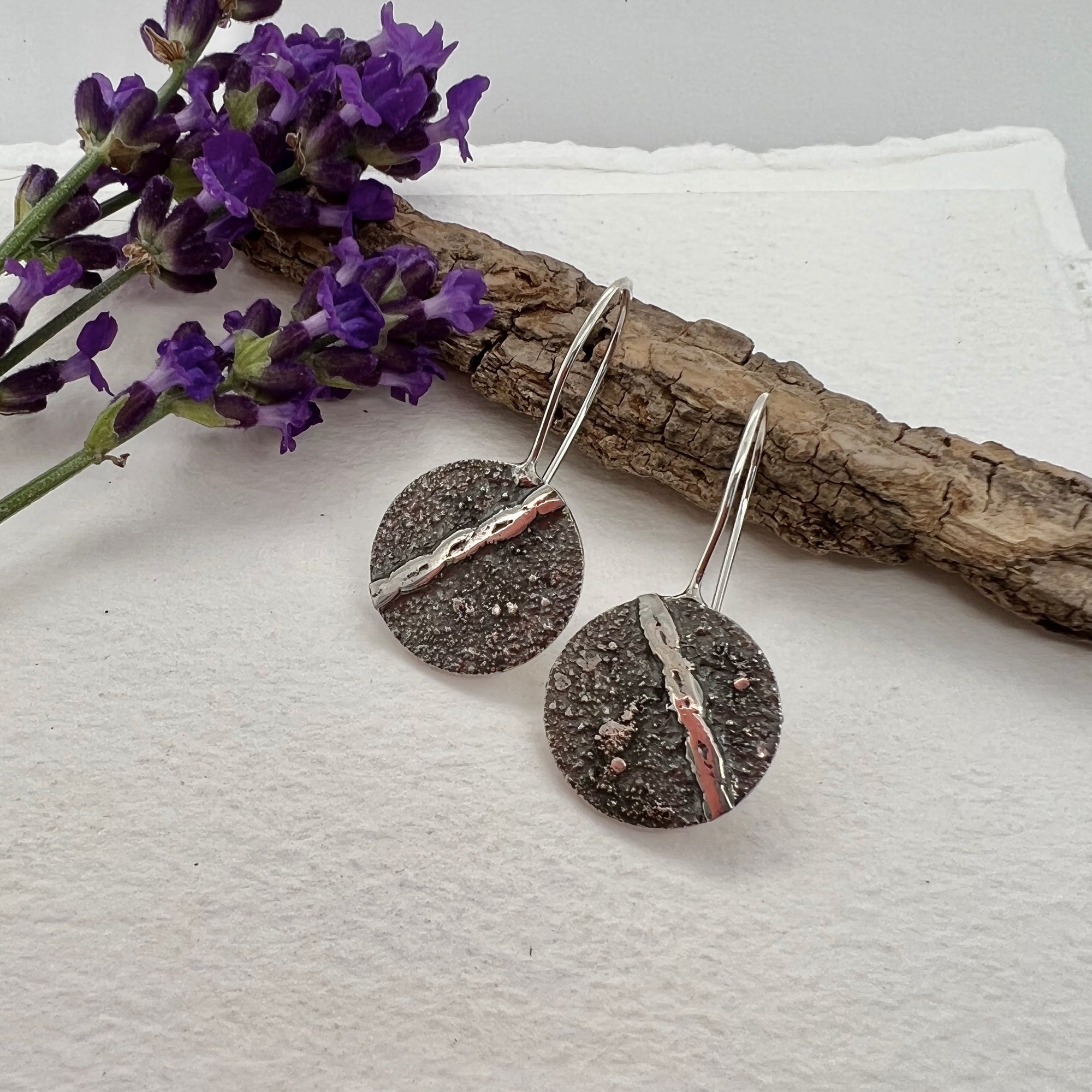 Stardust Circle Drop Earrings