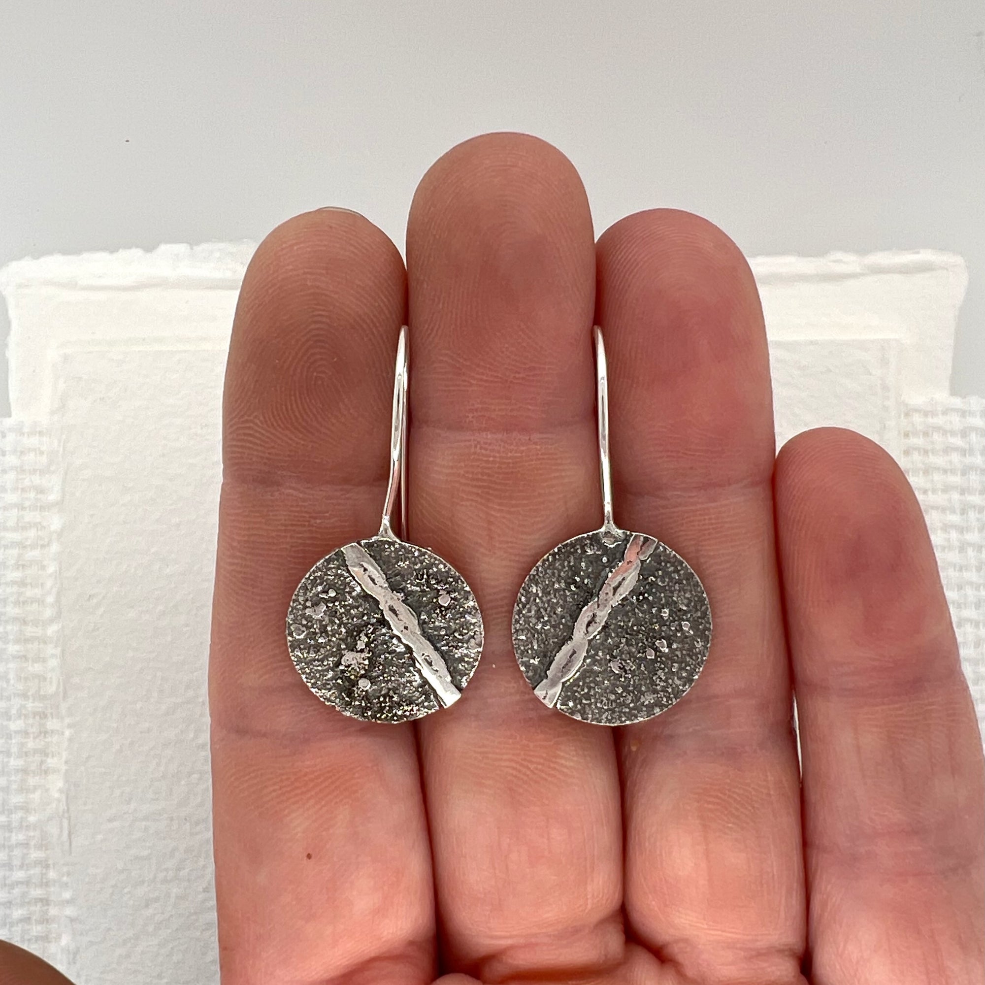 Stardust Circle Drop Earrings