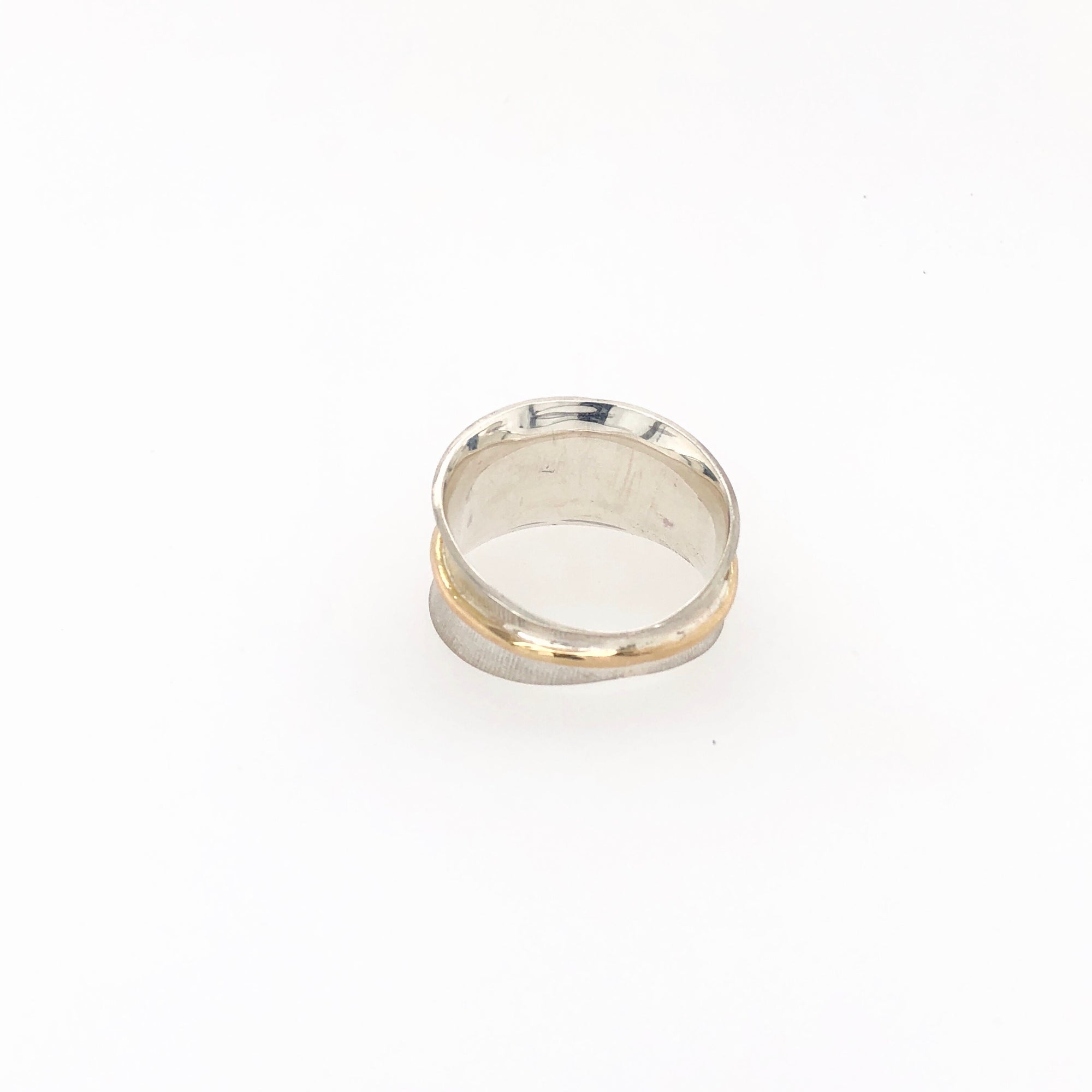 White and Gold Ring with London Blue Topaz