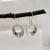 Reticulated Disc Earrings with Garnets