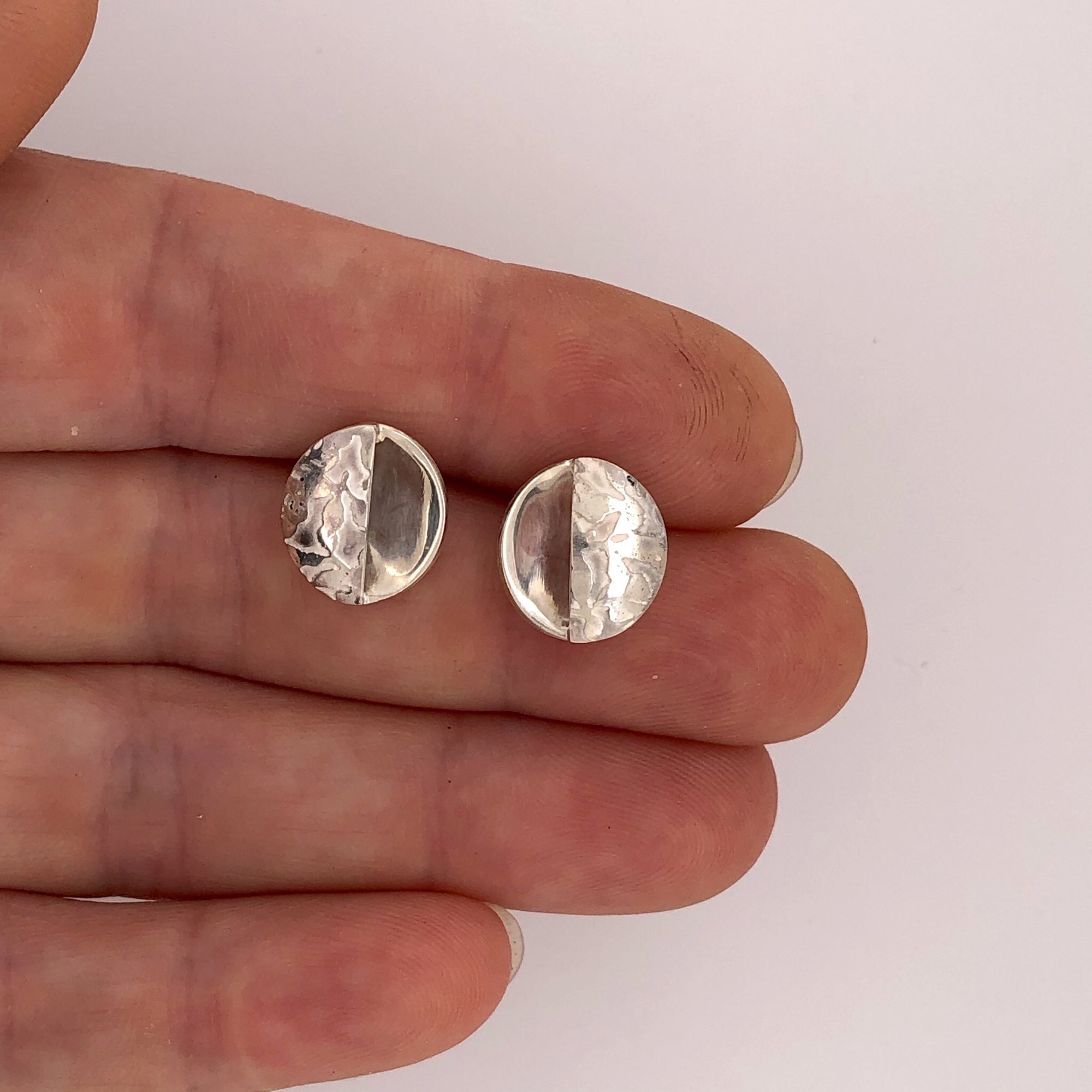 Contrasting Florals Bright Open Circle Studs