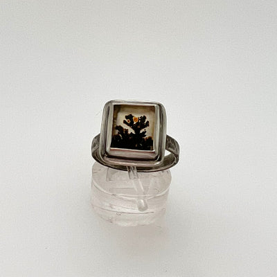 “Harvest Moon” Dendritic Agate Ring