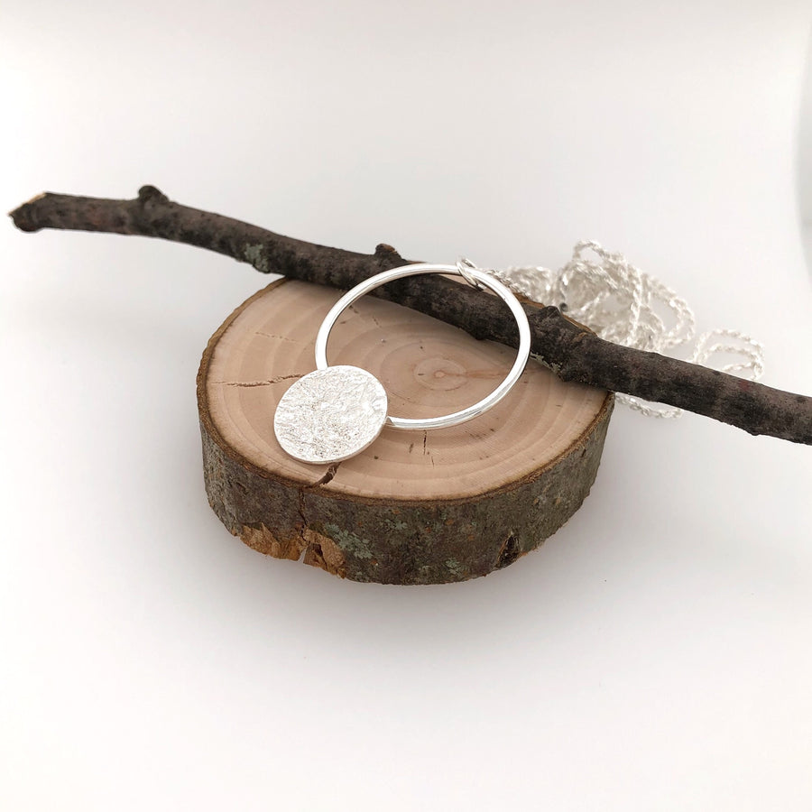 Reticulated Landscape Drop Long Pendant