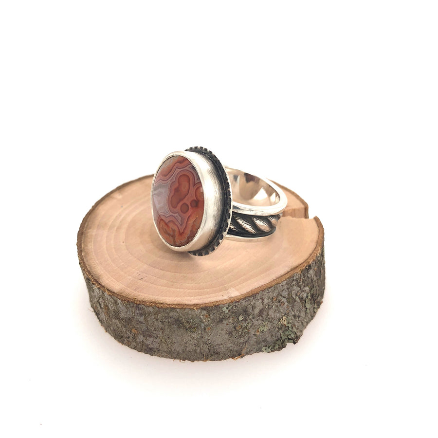 Teepee Canyon Agate Statement Ring