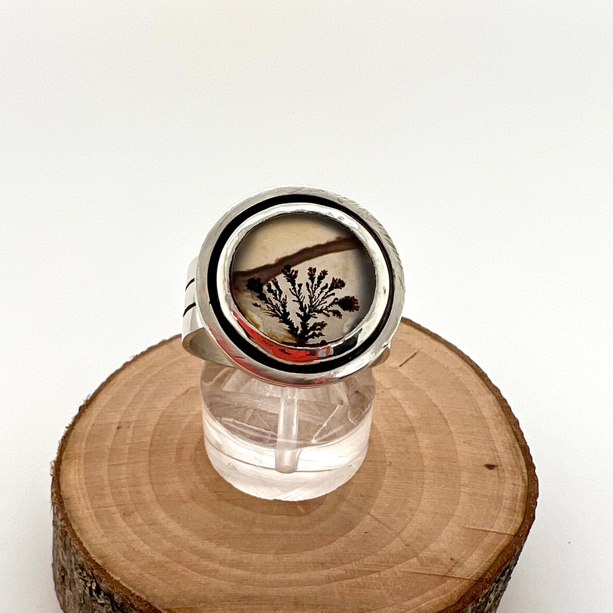 “Shoreline” Dendritic Agate Ring