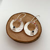 Reticulated Disc Earrings with Garnets