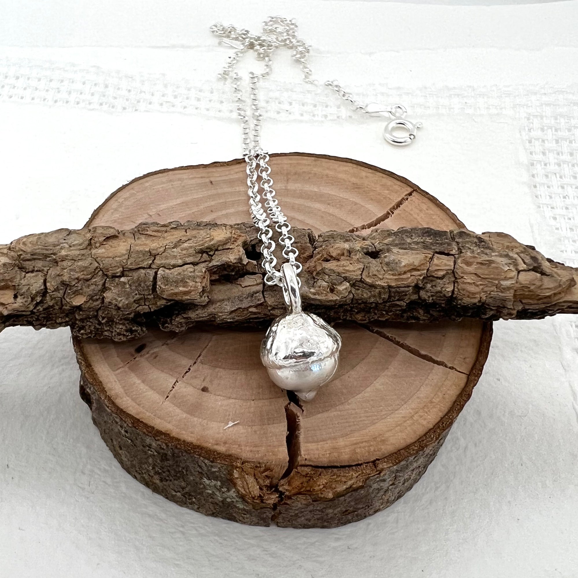 Sterling Silver Tiny Acorn Pendant