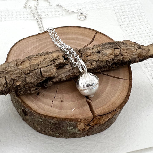 Sterling Silver Tiny Acorn Pendant