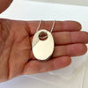 Hollow Constructed Large Oval Pendant