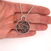 Circle Stick Pendant With Small Iolite