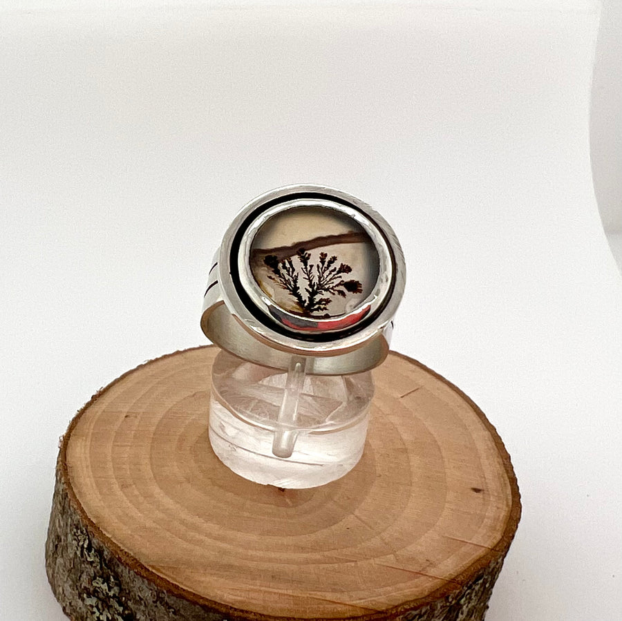 “Shoreline” Dendritic Agate Ring