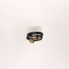 Black and Gold Dust Stacking Rings
