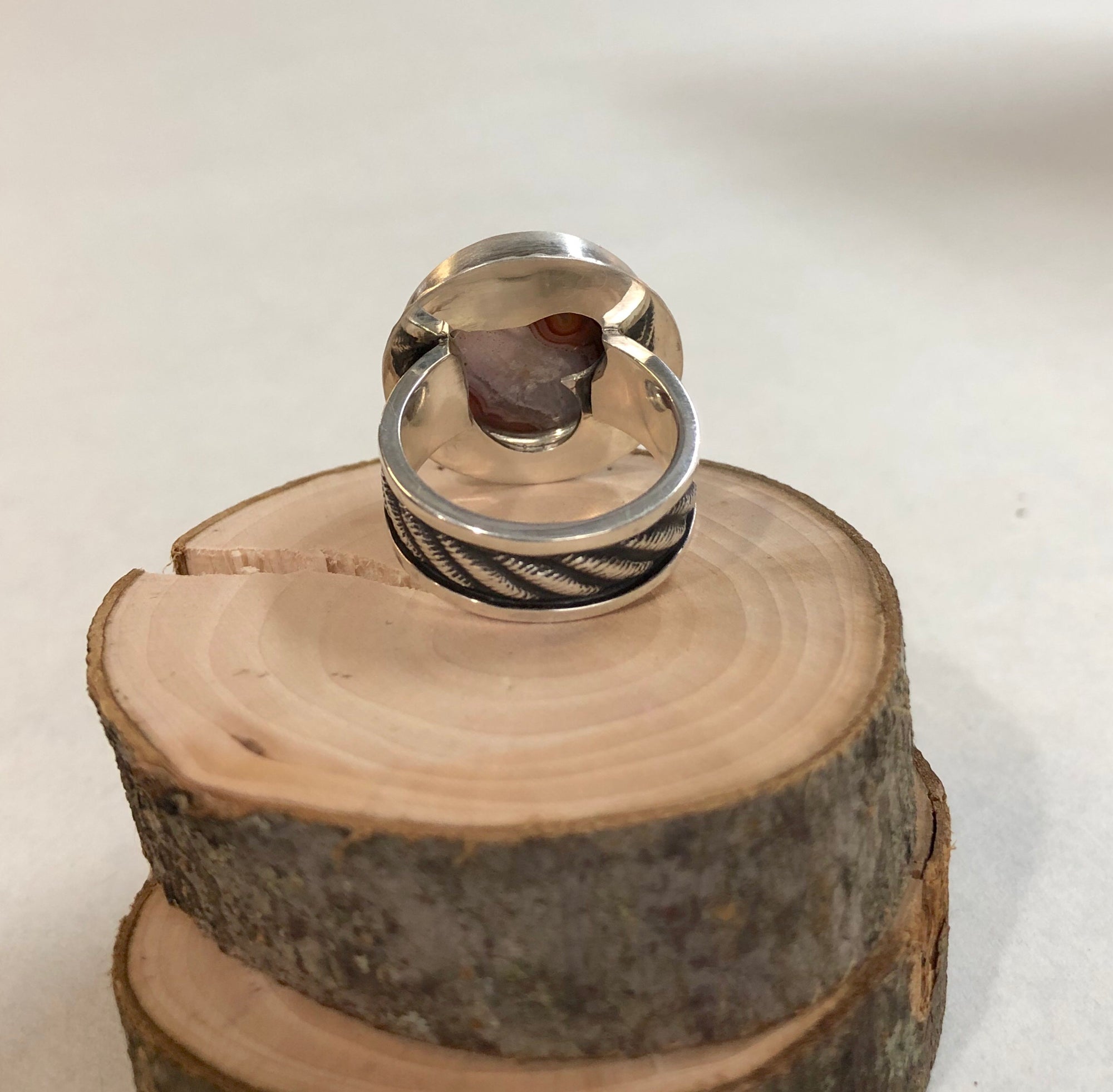 Teepee Canyon Agate Statement Ring
