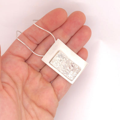 Contrasting Florals Bright Rectangle Pendant