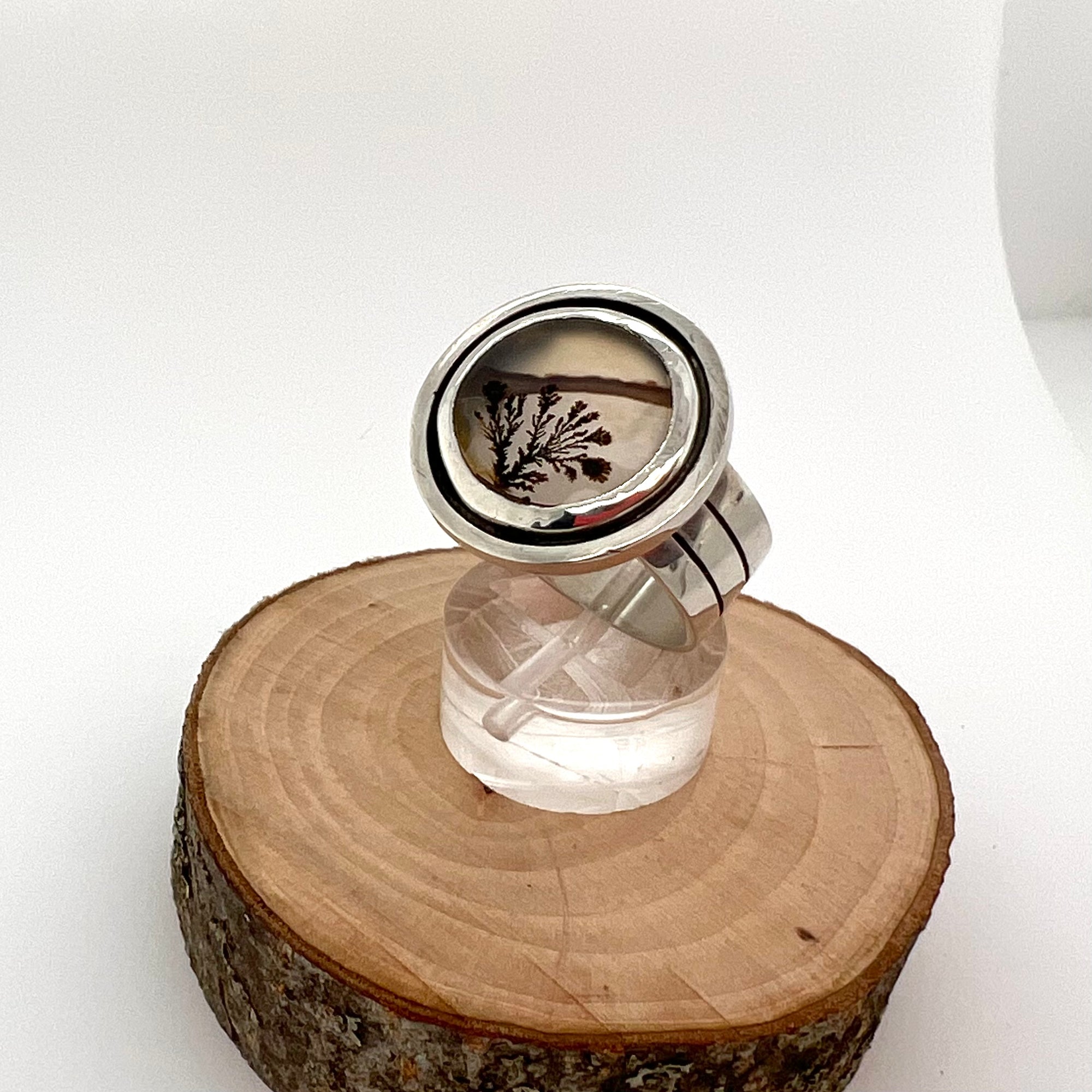 “Shoreline” Dendritic Agate Ring